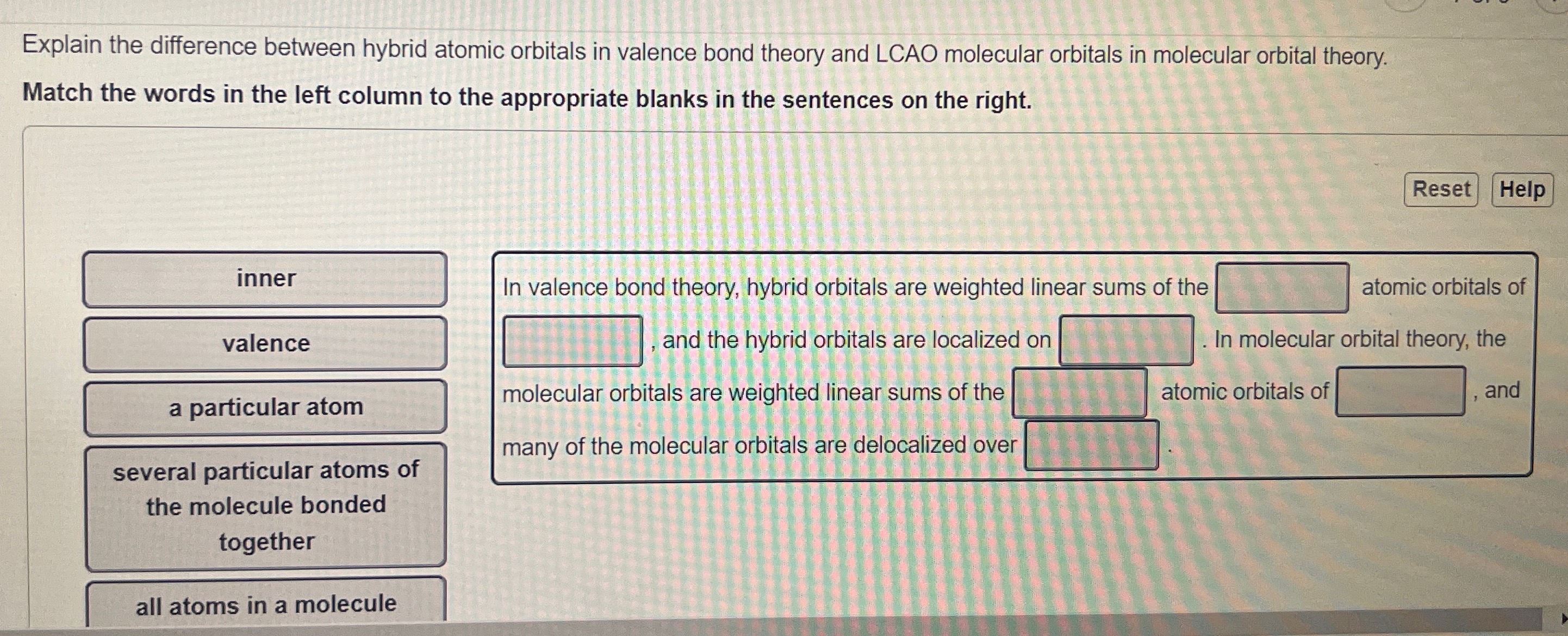 Solved Explain the difference between hybrid atomic orbitals | Chegg.com