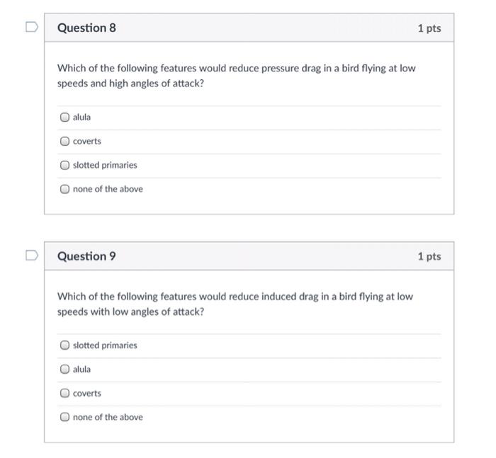 Solved Question 8 1 pts Which of the following features | Chegg.com