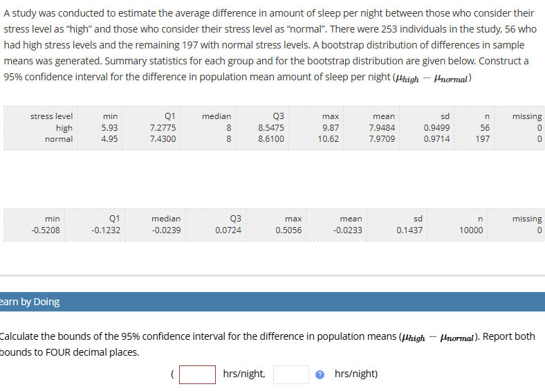 Solved A study was conducted to estimate the average | Chegg.com