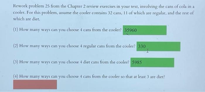 Solved Rework Problem 25 From The Chapter 2 Review Exercises | Chegg.com