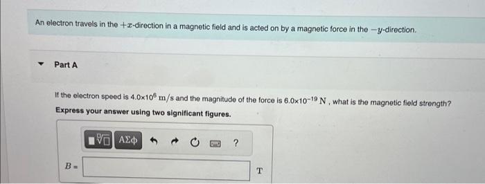 Solved An electron travels in the +x-direction in a magnetic | Chegg.com