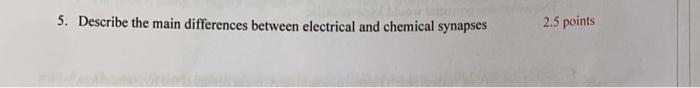 Solved 5. Describe the main differences between electrical | Chegg.com