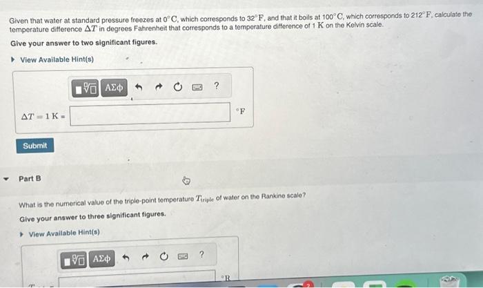 Solved Like the Kelvin scale, the Rankine scale is an | Chegg.com