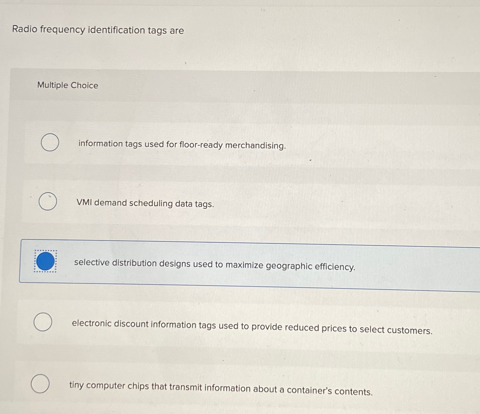 Solved Radio frequency identification tags areMultiple | Chegg.com
