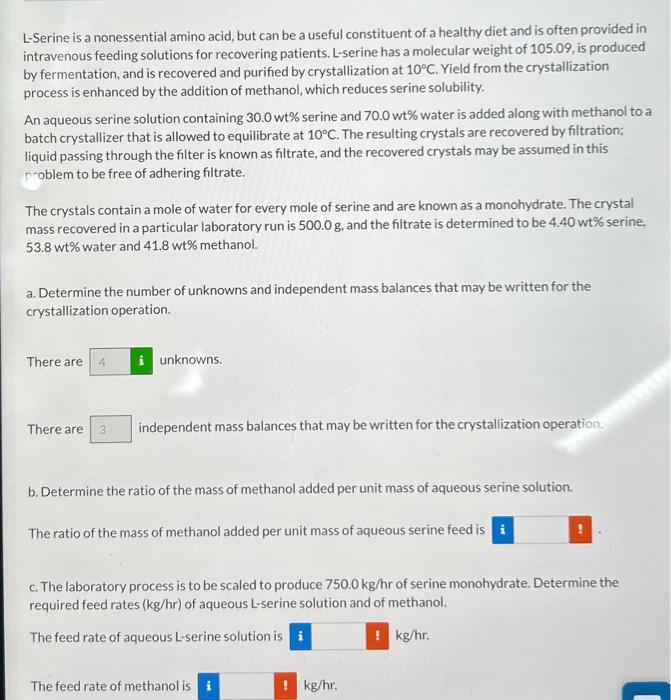 Solved LSerine is a nonessential amino acid, but can be a