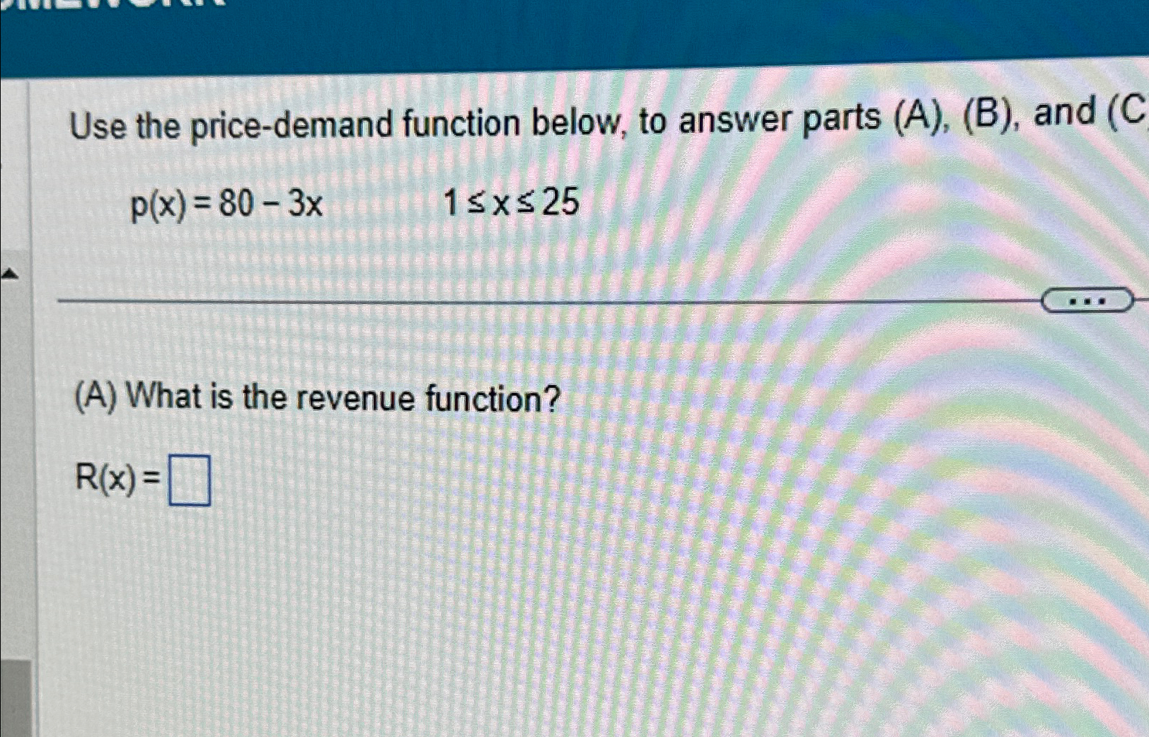 Solved Use the price-demand function below, to answer parts | Chegg.com