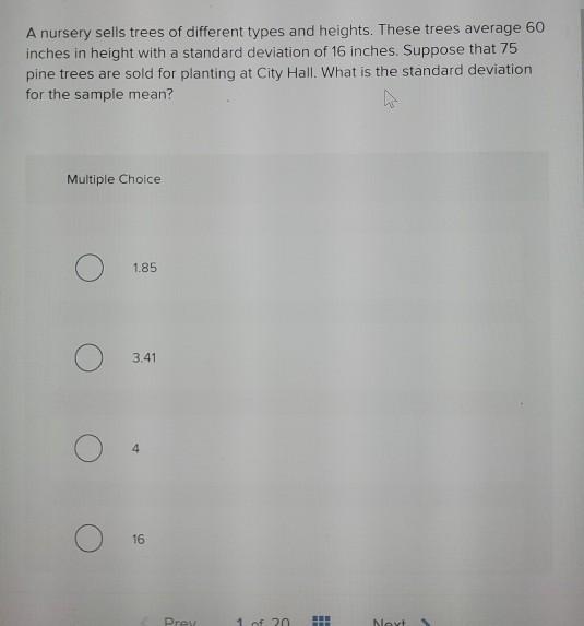 Solved A nursery sells trees of different types and heights.