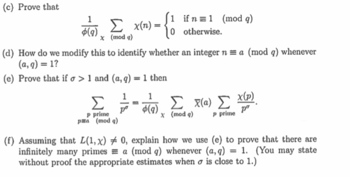 Do I C Prove That If N 1 Mod A X N 10 Chegg Com