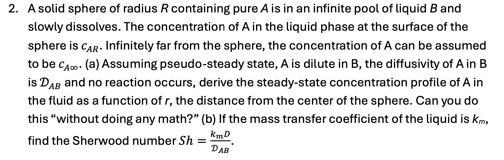 A solid sphere of ﻿radius R ﻿containing pure