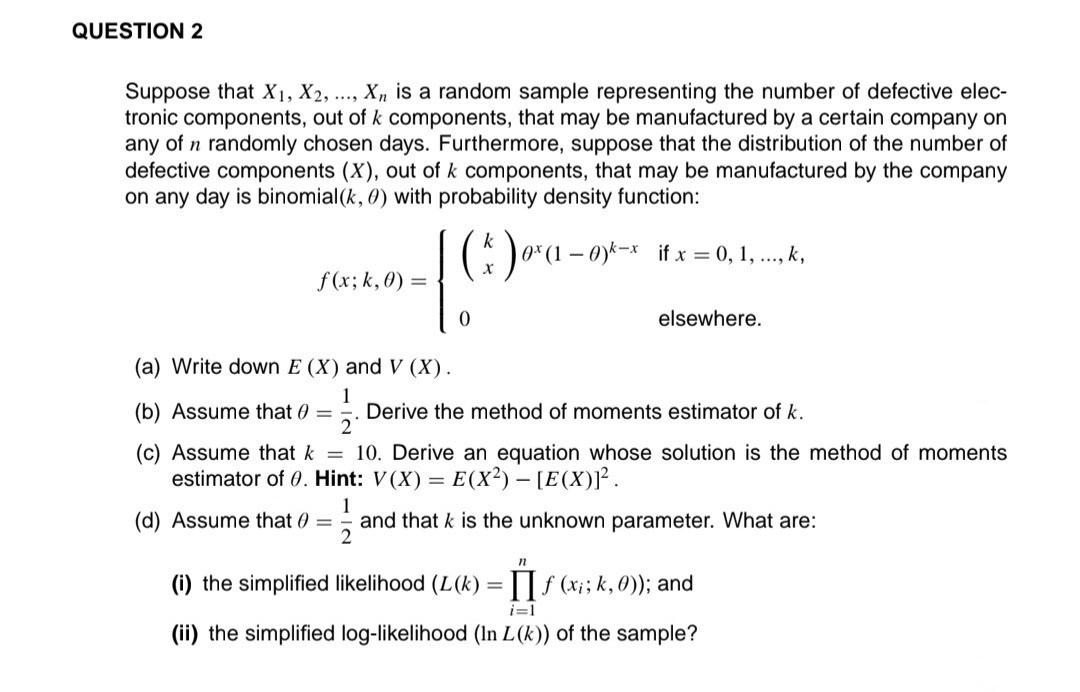 Solved Suppose That X1,X2,…,Xn Is A Random Sample | Chegg.com