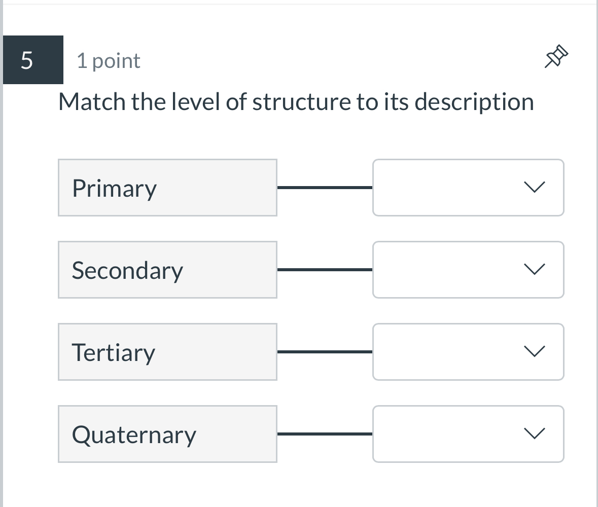 1 ﻿pointMatch the level of structure to its | Chegg.com