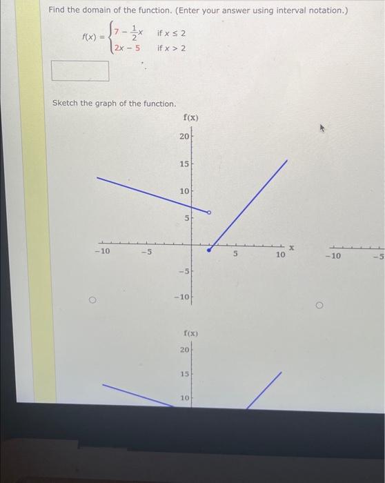 Solved Find The Domain Of The Function Enter Your Answer Chegg Com   Image