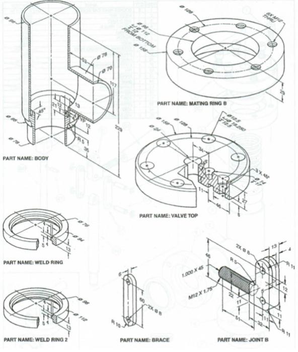 ar BOTO PART NAME: MATING RING B PART NAME: BODY VX | Chegg.com