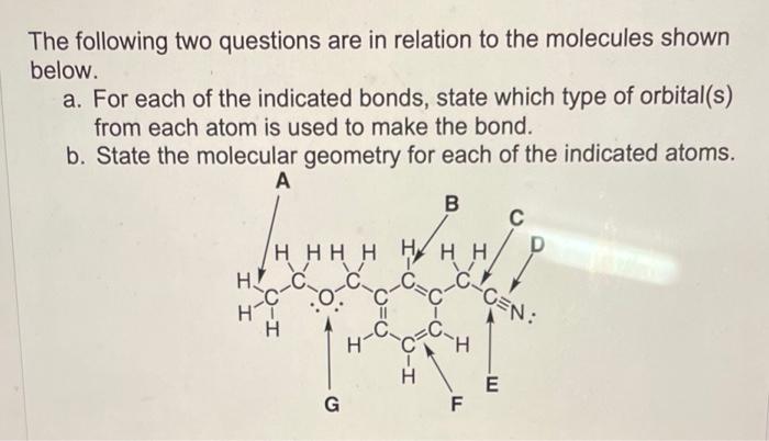 Solved The following two questions are in relation to the | Chegg.com