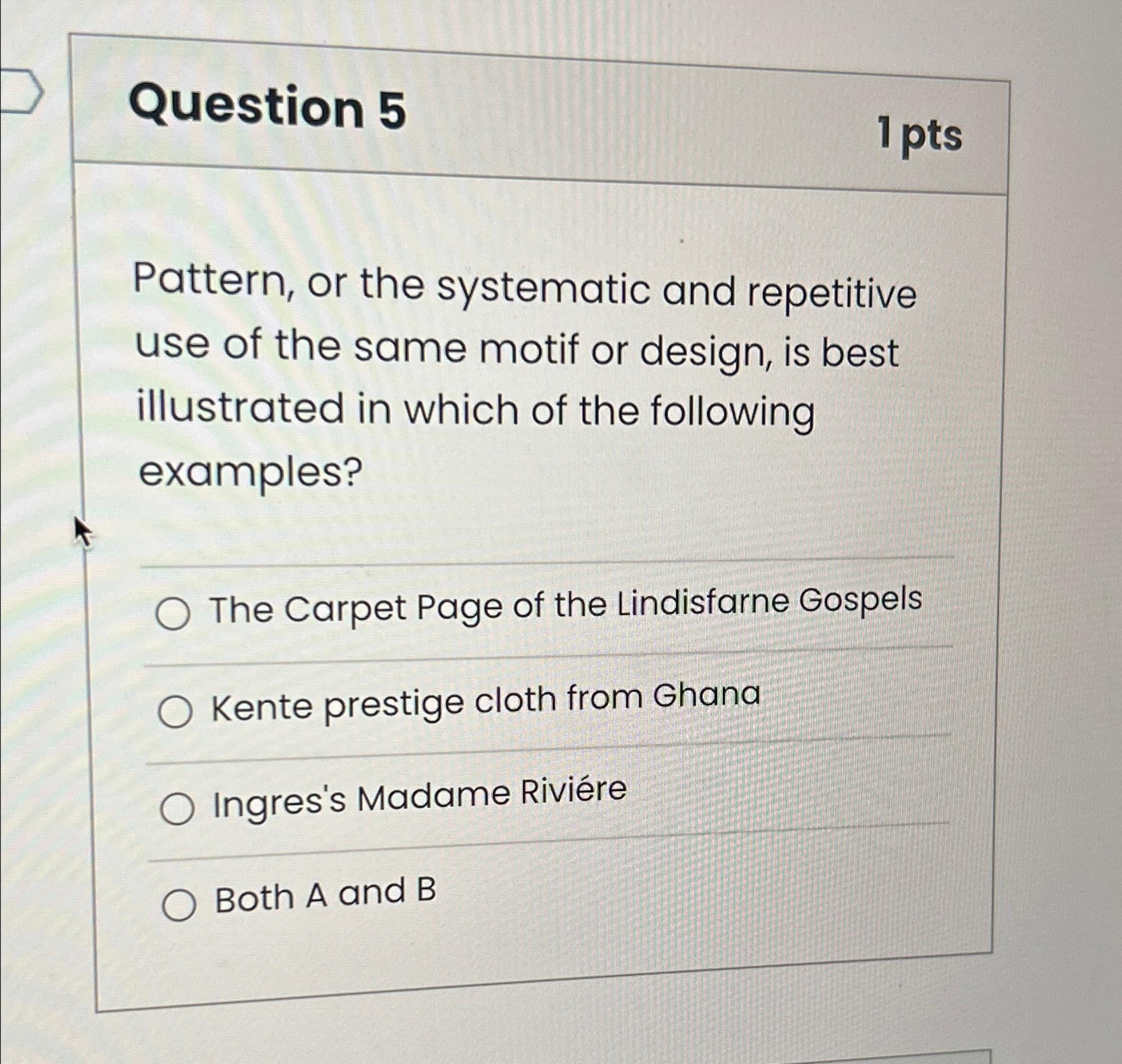 Solved Question 51 ﻿ptsPattern, or the systematic and | Chegg.com