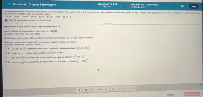 Solved = Homework: Chapter 9 Homework Question 2.0.2.32 HW | Chegg.com