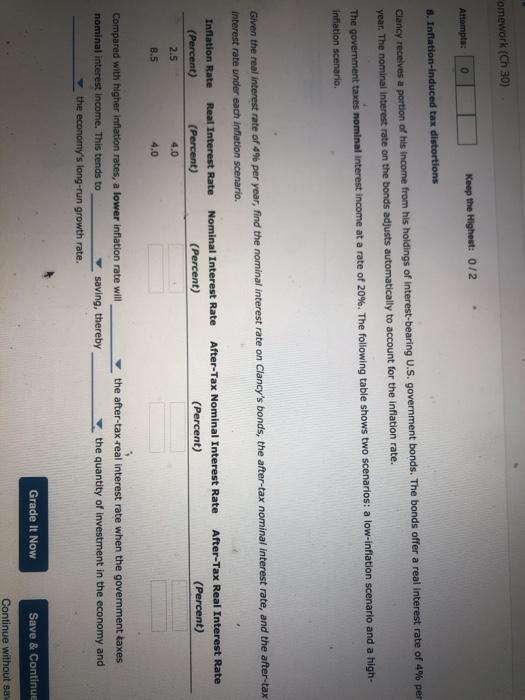 Solved comework (Ch 30) Attempta: 0 Keep the Highest: 0/2 8. | Chegg.com