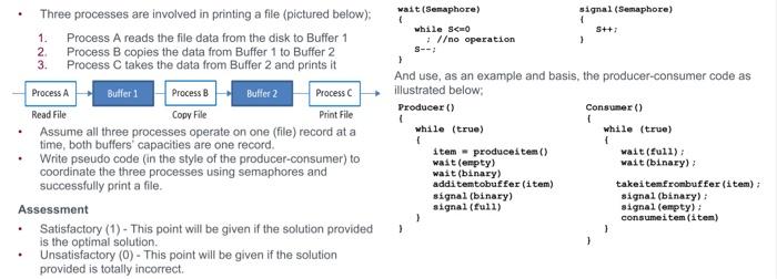Solved . Three processes are involved in printing a file | Chegg.com