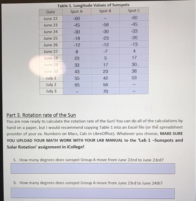 Solved Part 3. Rotation rate of the Sun You are now ready to | Chegg.com