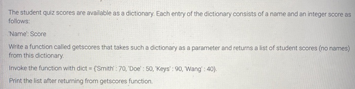 Solved The student quiz scores are available as a | Chegg.com