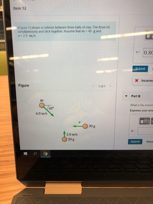 Solved Item 12 (Figure 1) Shows A Collision Between Three | Chegg.com