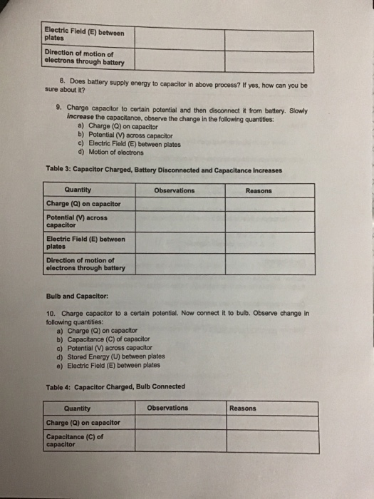 CAPACITOR PET LAB go to → phet.Colorado.edu use →