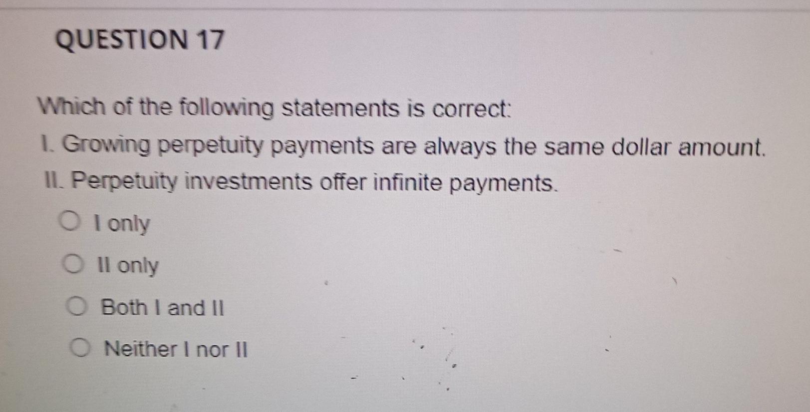 Solved QUESTION 17 Which Of The Following Statements Is | Chegg.com