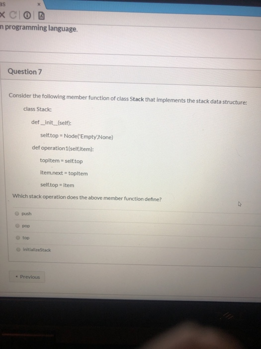 Solved as X CO m programming language. Question 7 Consider | Chegg.com