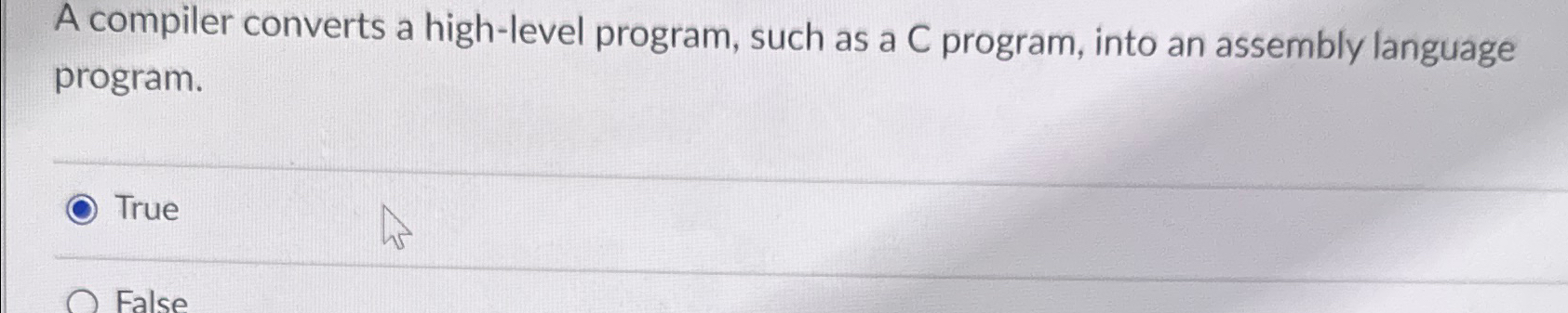 Solved A compiler converts a high-level program, such as a C | Chegg.com
