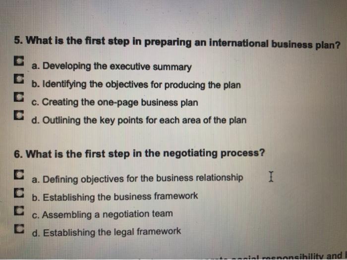 the first step in developing a business plan is to gather