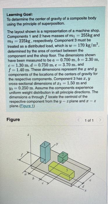 Solved Learning Goal: To determine the center of gravity of | Chegg.com