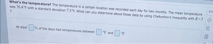 Solved What's the temperature? The temperature in a certain | Chegg.com