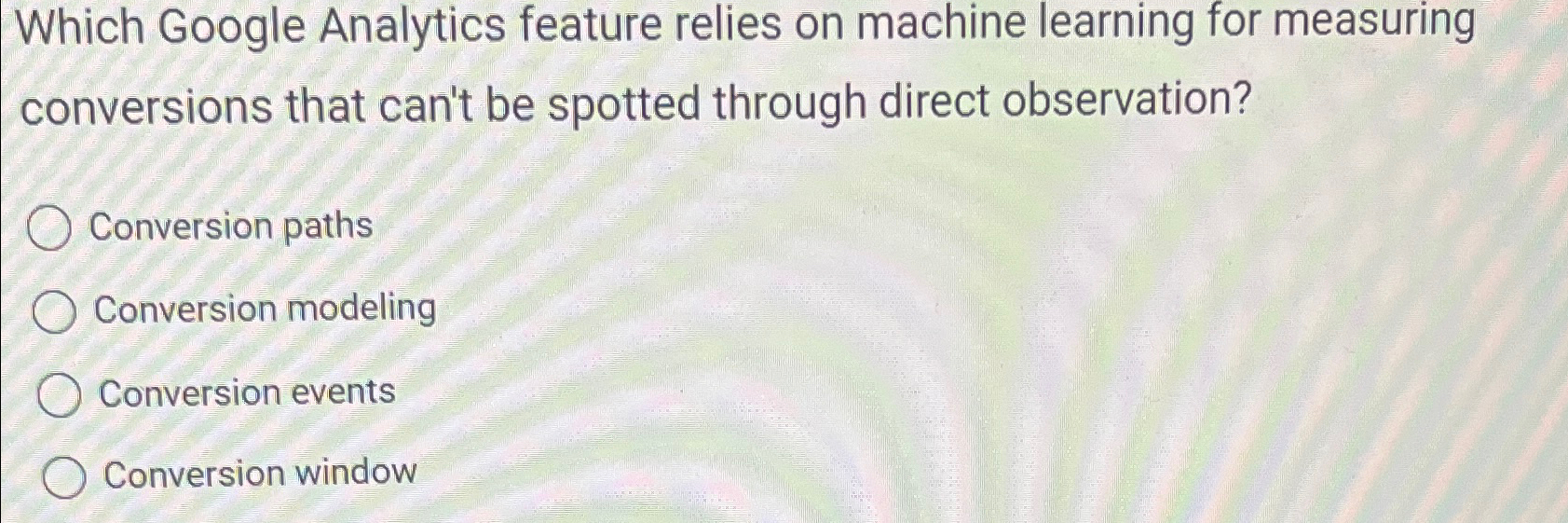 Solved Which Google Analytics feature relies on machine | Chegg.com