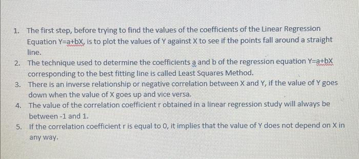 Solved 1. The first step, before trying to find the values | Chegg.com