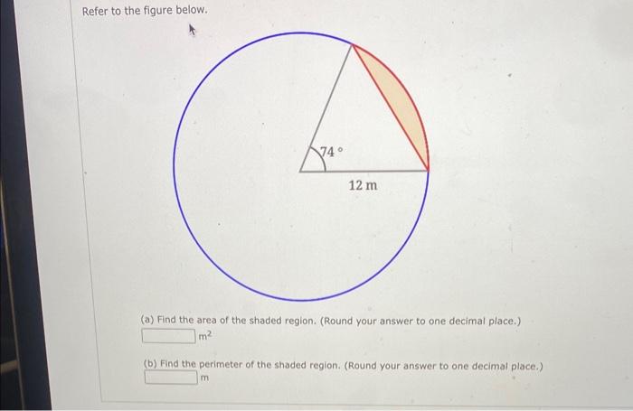 Solved Refer to the figure below. (a) Find the area of the | Chegg.com