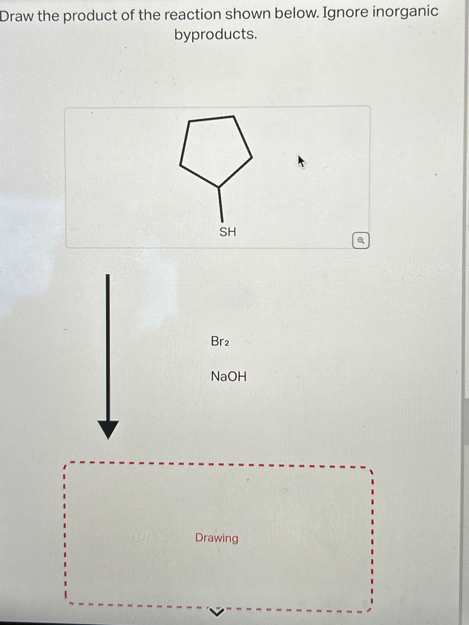 Solved Draw the product of the reaction shown below. Ignore | Chegg.com