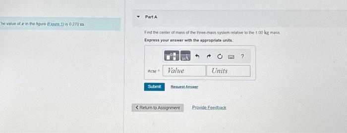 Solved The value of x in the foure (Fgure 1 ) is 0.270 m | Chegg.com