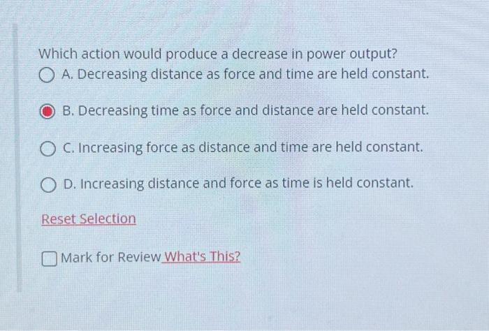 Solved Which action would produce a decrease in power | Chegg.com