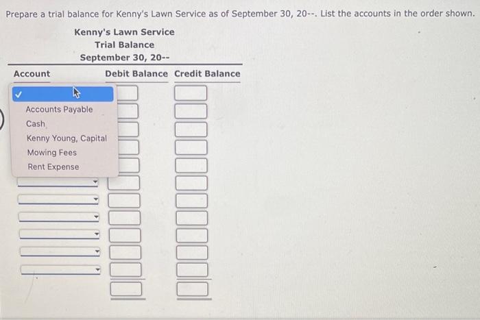 Solved Trial Balance al balances.Prepare a trial balance for | Chegg.com