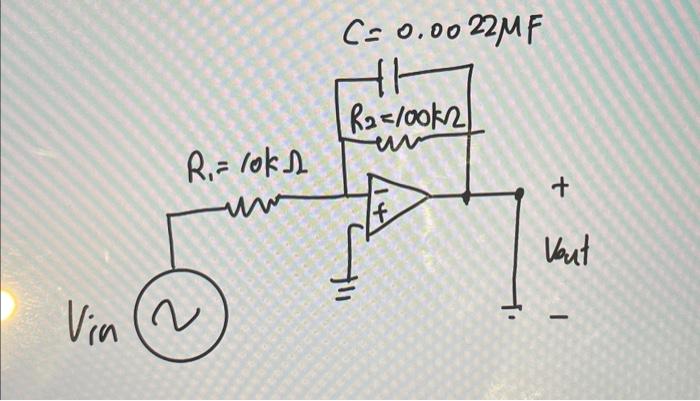 Solved 1. Find The Transfer Fuction (Vout Vs Vin) Of The | Chegg.com