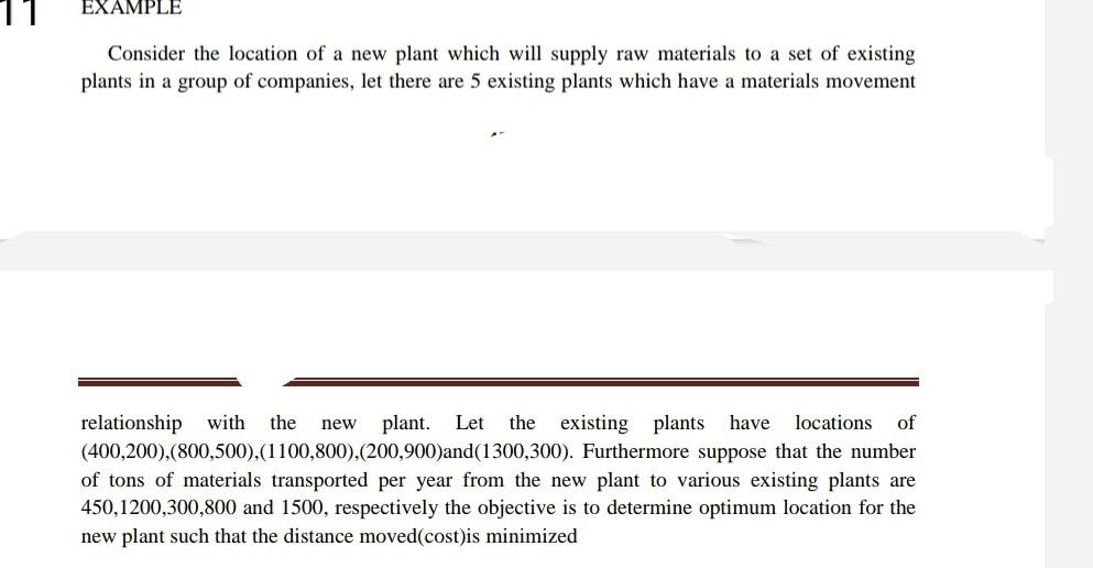 assignment on plant location