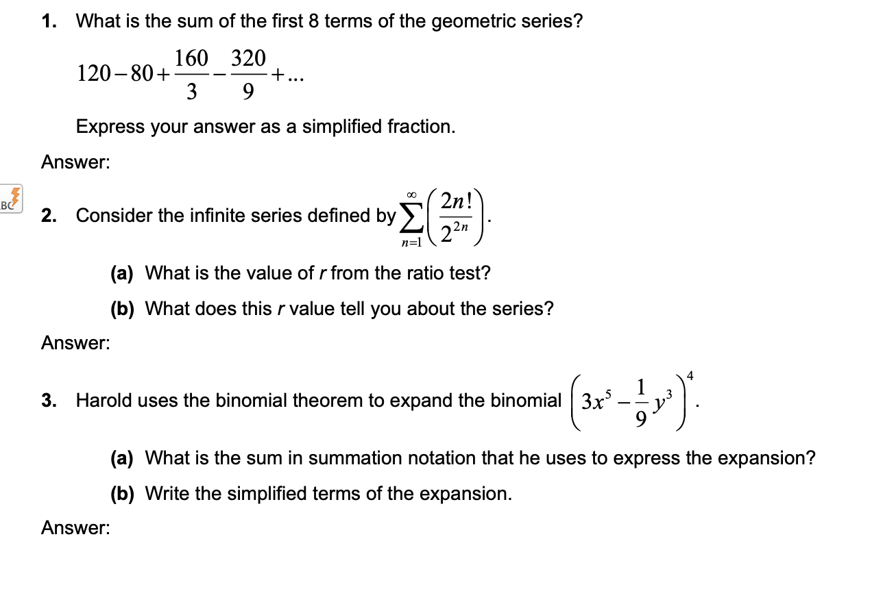 Solved PLEASE ANSWER EACH QUESTION SHOWING STEP BY STEP | Chegg.com