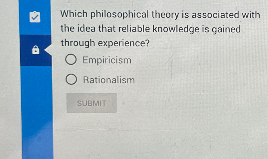 Solved Which philosophical theory is associated with the | Chegg.com