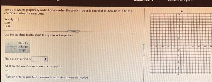 Solved AY Solve the system graphically and indicate whether | Chegg.com