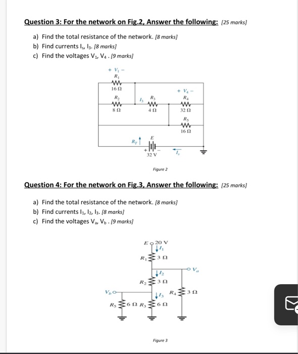Solved Question 3: For the network on Fig.2, Answer the | Chegg.com