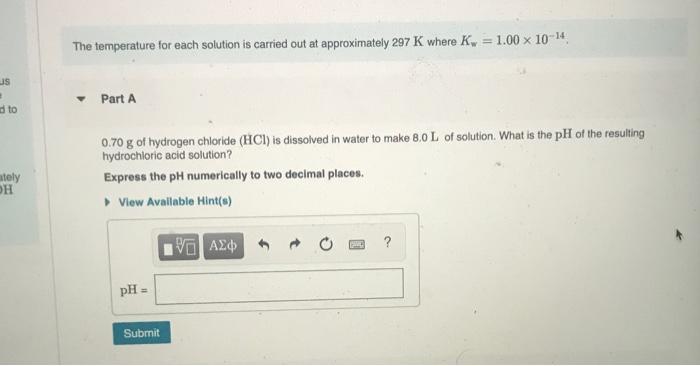 Solved pH is a logarithmic scale used to indicate the | Chegg.com