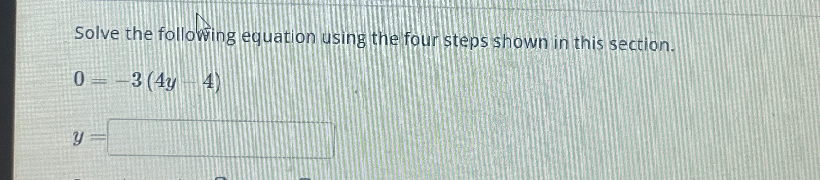Solved Solve the following equation using the four steps | Chegg.com