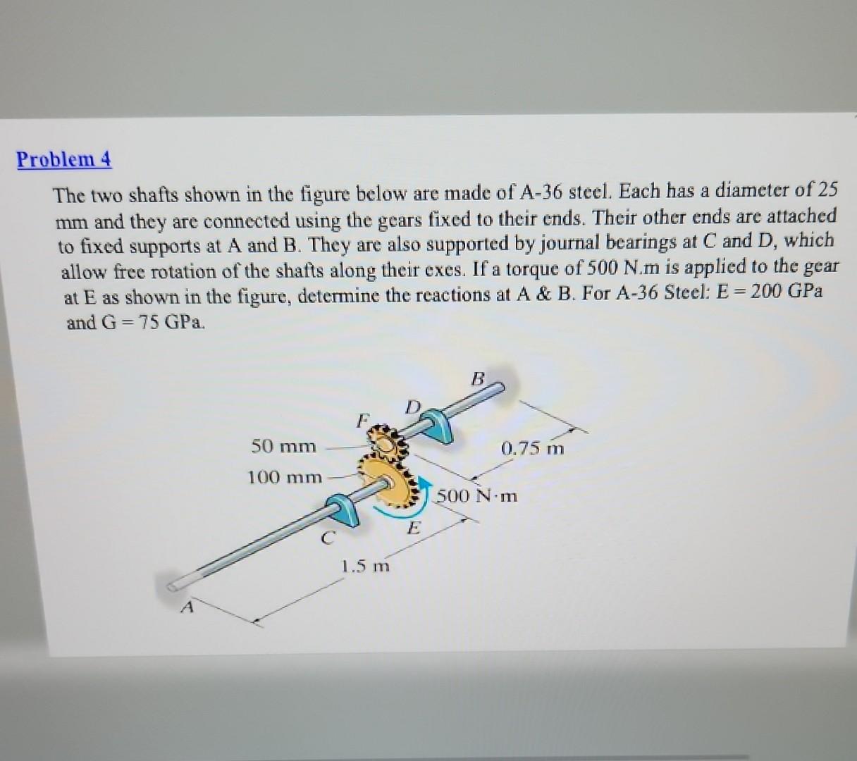 Solved The Two Shafts Shown In The Figure Below Are Made Of | Chegg.com