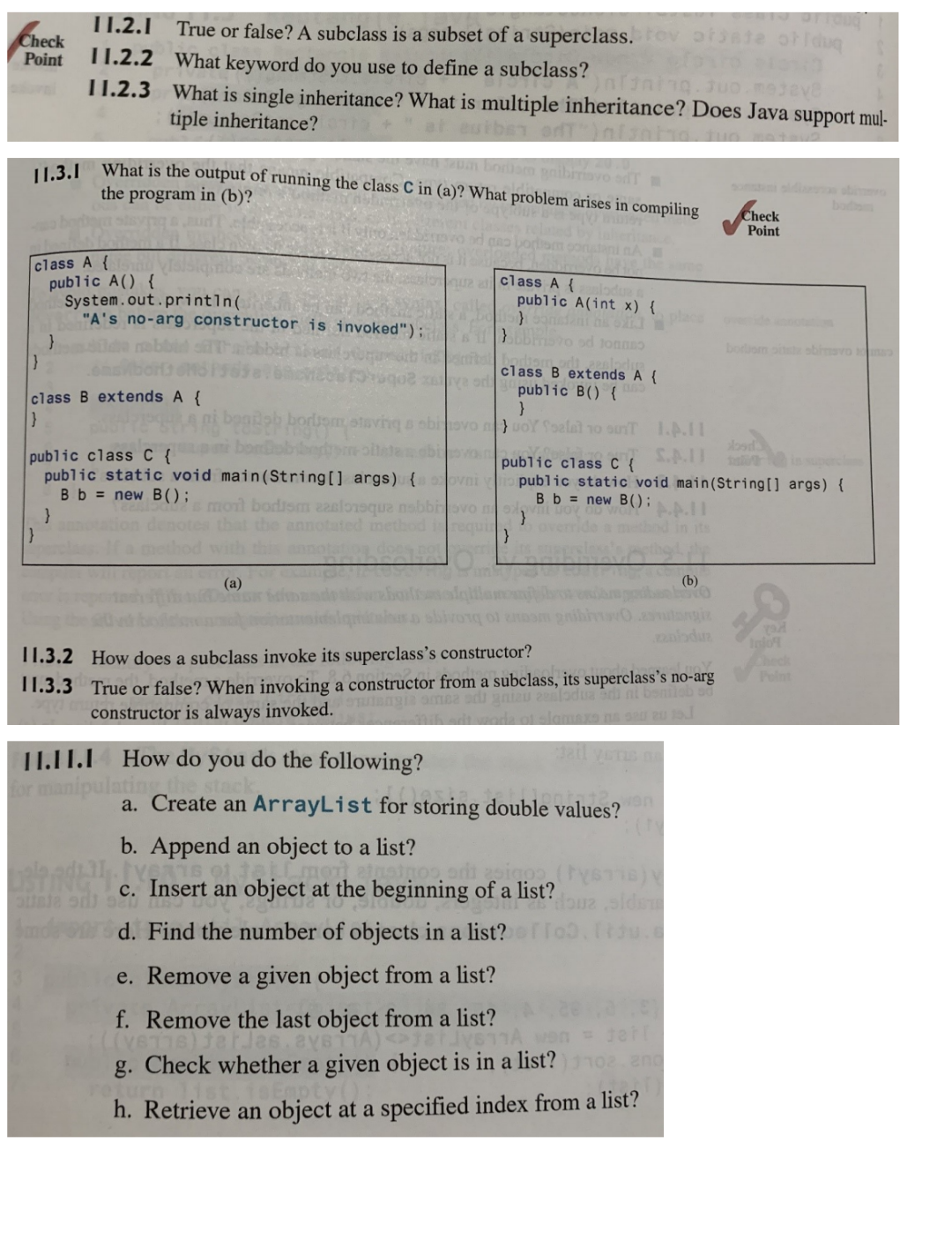 Solved 1. Answer each of the following Check Point | Chegg.com