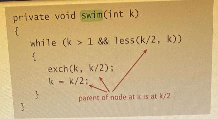 Solved [10 pts] Explain how the swim () method can be used | Chegg.com